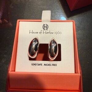 House of Harlow 1960 Shiny Silver Earrings